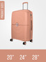 second image of british tourister 3 piece polypropelene hardside spinner luggage trolley set 20/24/28 inch champagne 