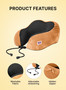 second image oftenth memory foam travel neck pillow purple heart color best airplane neck pillow