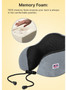 second image ofmain image of british tourister memory foam travel neck pillow purple heart color best airplane neck pillow 