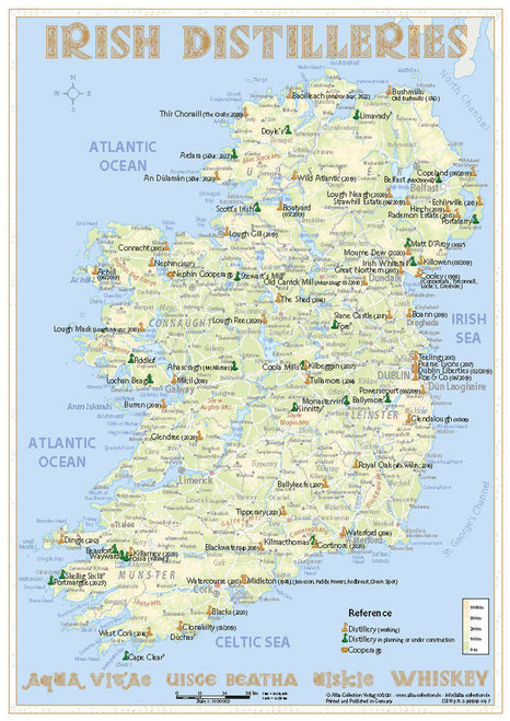 Irish Distilleries Whisky Map (Standard Edition)