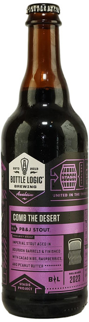 Bottle Logic 'Comb the Desert' BBA Imperial Stout w Peanut Butter, Raspberry, & Cacao Nibs 500ml 13.6%
