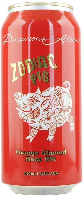 Dangerous Ales Zodiac Pig Orange Almond Hazy IPA 440ml 6.2%