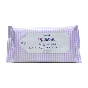 Dawn Mist® 7"x8" Baby Wipes, Soft, Unscented, Case of 960 Wipes Dawn Mist® Dawn Mist® 7"x8" Baby Wipes, Soft, Unscented, Case of 960 Wipes Dawn Mist®