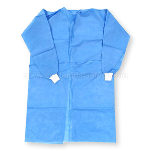 SMS Blue Isolation Gown, Thicker Material (38 gsm), by Maytex® SMS Blue Isolation Gown, Thicker Material (38 gsm), by Maytex®