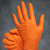 Proworks CATCH Orange Nitrile Gloves, Pyramid Grip in the wild