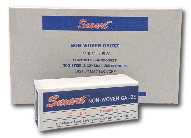 Maytex Smart Gauze 3x3, 30 gram, non-woven, Case and Pack