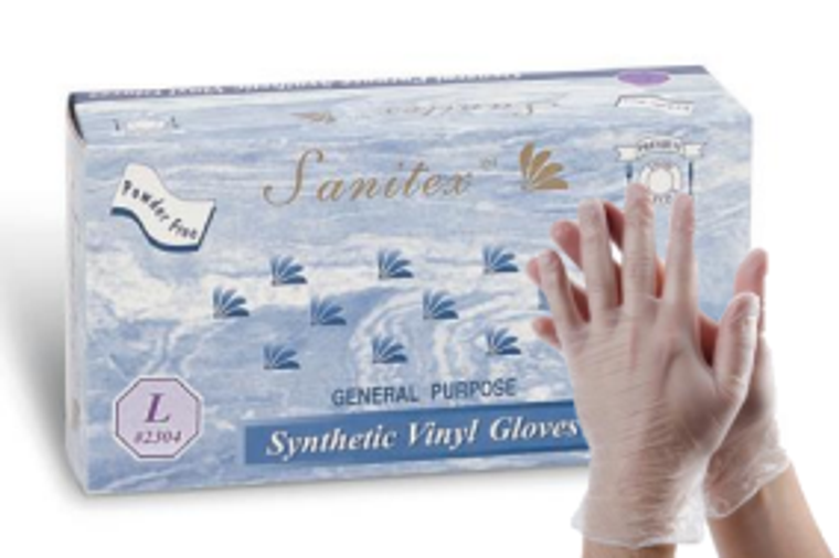 Sanitex 4 mil Vinyl Gloves, General Purpose Box