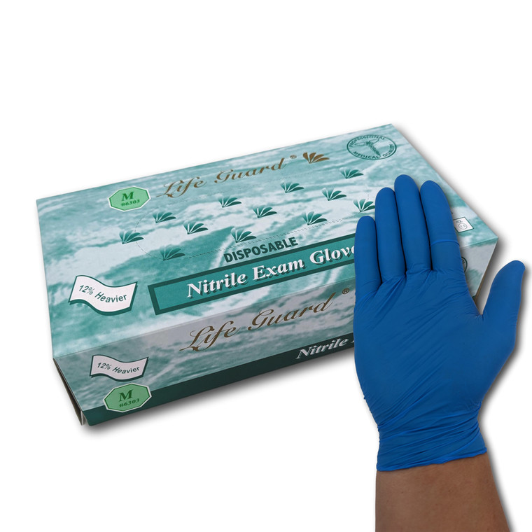 Blue Nitrile Exam Glove, 5 mil Thickness, Life Guard®  (#6300)