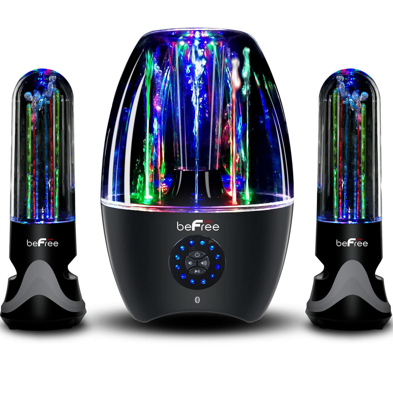 beFree Sound 2.1 Channel Bluetooth Multimedia LED Dancing Water Sound ...