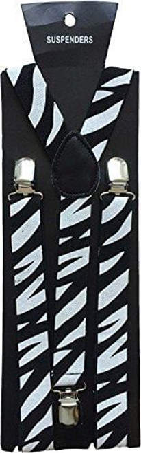 Halloween Wholesalers Zebra Print Suspenders