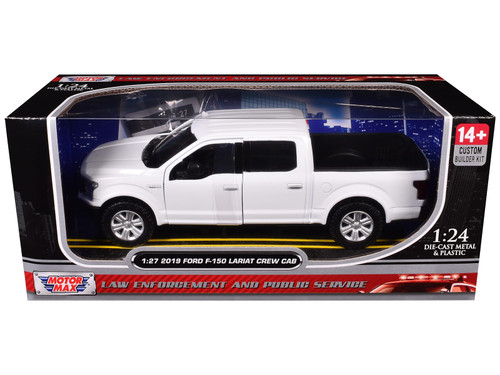 2019 Ford F-150 Lariat Crew Cab Pickup Truck Unmarked Plain White "Custom Builder's Kit - Law Enfor