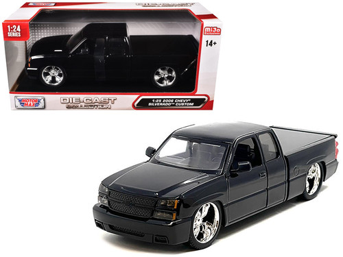 2006 Chevrolet Silverado Custom Pickup Truck Black "Die-Cast Collection" Series 1/25 Diecast Model 