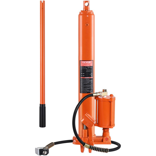 Hydraulic Long Ram Jack, 8 Ton Engine Hoist Cylinder with Air Pump and Single Piston Pump, Hydrauli