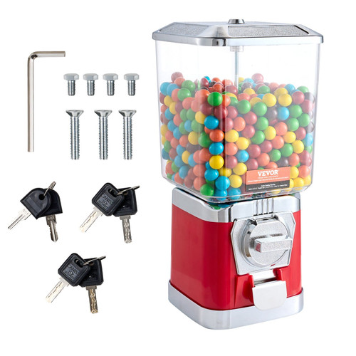 Gumball Machine for Kids, 17"H Home Candy Vending Machine, PC Gumball Dispenser, Bubble Gum Machine