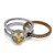 TK2961 - Two Tone IP Light Brown (IP Light coffee) Stainless Steel Ring with AAA Grade CZ  in Champ