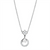 3W419 - Rhodium Brass Necklace with AAA Grade CZ  in Clear