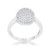 Brie 0.6ct CZ Rhodium Contemporary Sphere Ring