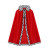 Color: Beige, Size: S - Adult Kids King Emperor Cosplay Costume Red Pleuche Cloak Prince Robe Crown
