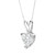 14K White Gold 3/8 Cttw Heart-Shaped Diamond Classic Solitaire 18" Pendant Necklace (H-I Color, VS2