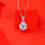 Promise Moissanite CZ Snowflake Rolo Chain 925 Sterling Silver Necklace