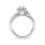 .925 Sterling Silver 1/7 Cttw Diamond Halo Bypass Engagement Ring and Wedding Band Set (I-J Color, 