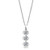3W1373 - Rhodium 925 Sterling Silver Chain Pendant with AAA Grade CZ  in Clear