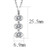 3W1373 - Rhodium 925 Sterling Silver Chain Pendant with AAA Grade CZ  in Clear