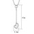3W425 - Rhodium Brass Necklace with AAA Grade CZ  in Clear