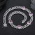 Color: White Gold Powder Zirconium, Size: Necklace 22 Inches - Cuban Link Chain Peach Heart Women's