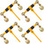 Ratchet Chain Binders, 1/4"-5/16", 2600 lbs Safe Working Load, 4 Pack Load Binder with 2 Grab Hooks