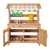 Mud Kitchen, Outdoor Mud Kitchen for Kids, Wood Outdoor Play Kitchens with Spoons, Sink, Tank, Suns