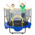 5FT Trampoline for Kids, 60" Indoor Outdoor Trampoline with Safety Enclosure Net, Basketball Hoop a