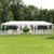 10 x 30 Feet Gazebo Canopy Tent with Connection Stakes and Wind Ropes - Color: White