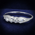 TS198 - Rhodium 925 Sterling Silver Ring with AAA Grade CZ  in Clear