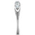 TS198 - Rhodium 925 Sterling Silver Ring with AAA Grade CZ  in Clear