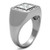 TK1608 - High polished (no plating) Stainless Steel Ring with AAA Grade CZ  in Clear