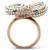 GL219 - IP Rose Gold(Ion Plating) Brass Ring with Top Grade Crystal  in Multi Color