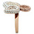 GL219 - IP Rose Gold(Ion Plating) Brass Ring with Top Grade Crystal  in Multi Color