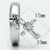 3W283 - Rhodium Brass Ring with AAA Grade CZ  in Clear
