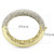 LO4301 - Flash Gold Brass Bangle with Top Grade Crystal  in Clear