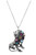 TK1125 - High polished (no plating) Stainless Steel Chain Pendant with Top Grade Crystal  in Multi 