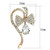 LO2832 - Flash Rose Gold White Metal Brooches with Synthetic Synthetic Glass in Clear