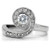 TK195 - High polished (no plating) Stainless Steel Ring with AAA Grade CZ  in Clear