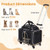 Foldable Pet Carrier with Wheels Airline Approved Rolling Cat and Dog Carrier-Black