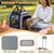 Foldable Pet Carrier with Wheels Airline Approved Rolling Cat and Dog Carrier-Black