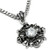 TK454 - High polished (no plating) Stainless Steel Chain Pendant with AAA Grade CZ  in Clear