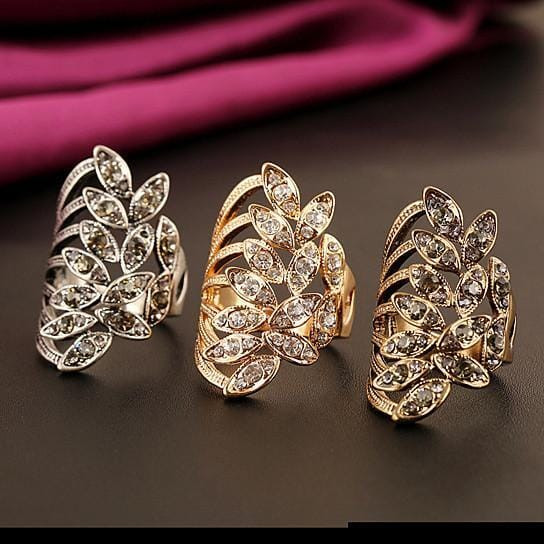 Ring Style: Gold,Ring Size: 8 - Gilda Ring Embellished Fashion Jewelry