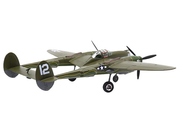 Lockheed P-38 Lightning Fighter Aircraft "Haleakala II 80th FG 459th FS Twin Dragons" (1944) United