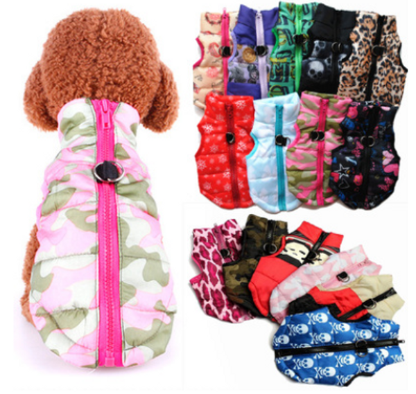 Size: M, Style: 12 - Pet clothing dog clothes autumn and winter pet Teddy puppy cotton jacket vest  Size: M, Style: 12 - Pet clothing dog clothes autumn and winter pet Teddy puppy cotton jacket vest