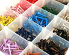 box of multi coloured screws